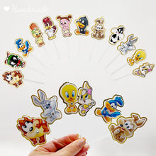 Cargar imagen en el visor de la galería, Baby Looney Tunes Cupcake Toppers, Baby Tunes Cake Decorations, Baby Tunes Characters 12 pcs