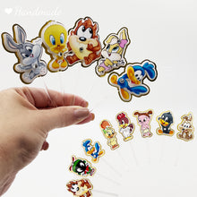 Cargar imagen en el visor de la galería, Baby Looney Tunes Cupcake Toppers, Baby Tunes Cake Decorations, Baby Tunes Characters 12 pcs