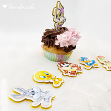 Cargar imagen en el visor de la galería, Baby Looney Tunes Cupcake Toppers, Baby Tunes Cake Decorations, Baby Tunes Characters 12 pcs