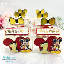 Cargar imagen en el visor de la galería, Handmade Mickey Mouse Gable Candy Boxes – Party Favor Decorations