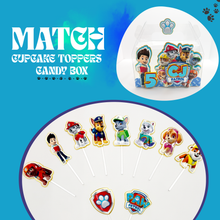 Load image into Gallery viewer, Handmade Paw Patrol Gable Party Boxes – Cupcakes, Candy, Toys, Popcorn