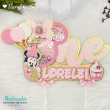 Load image into Gallery viewer, Baby Mickey Mouse & Baby Minnie Mouse Cake Topper, Mickey Shaker Cake Topper, Mickey Cake Decorations, Mickey Party Decorations