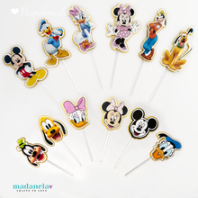 Cargar imagen en el visor de la galería, Mickey Mouse And Friends Cupcake Toppers, Minnie Mouse And Friends Cupcake Toppers, Cake Decorations 12 pcs Set, Mickey Mouse Clubhouse