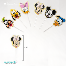 Cargar imagen en el visor de la galería, Mickey Mouse And Friends Cupcake Toppers, Minnie Mouse And Friends Cupcake Toppers, Cake Decorations 12 pcs Set, Mickey Mouse Clubhouse
