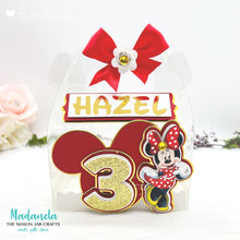 Cargar imagen en el visor de la galería, Minnie Mouse Favor Box Party Favor Clear Gable Box, Minnie Party, Minnie Goody Box, Minnie Birthday Party