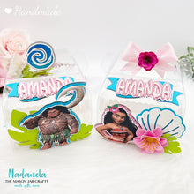 Cargar imagen en el visor de la galería, Moana Party Favors Clear Gable Box, Maui Birthday, Moana Party, Moana Goody Box, Moana Birthday, Party 6 Boxes