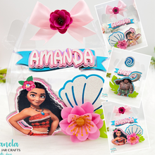 Cargar imagen en el visor de la galería, Moana Party Favors Clear Gable Box, Maui Birthday, Moana Party, Moana Goody Box, Moana Birthday, Party 6 Boxes