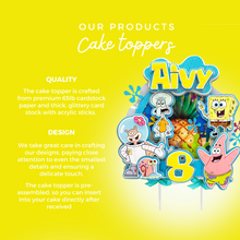 Cargar imagen en el visor de la galería, SpongeBob Cake Topper, SpongeBob Party Decorations, Spongebob Birthday, SpongeBob Shaker 3D Cake Topper