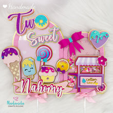Load image into Gallery viewer, Two Sweet Cake Topper Carnival Party Decorations, Sweets Birthday Party Decorations, Dessert Cake Decorations
