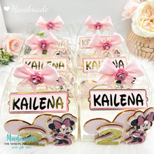 Cargar imagen en el visor de la galería, Minnie Mouse Favor Box Party Favor Clear Gable Box, Minnie Party, Minnie Goody Box, Minnie Birthday Party