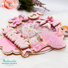 Load image into Gallery viewer, Ballerina Cake Topper, Shaker Cake Topper, Ballerina Cake Decorations, African American Ballerina, Party Decorations Personalized