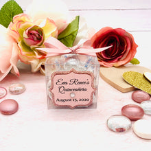 Cargar imagen en el visor de la galería, Clear Party Favor Box For Baby Shower, Weddings, Quinceanera, Sweet Sixteen Souvenir 12 Boxes