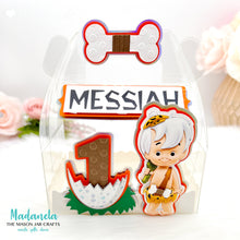 Cargar imagen en el visor de la galería, Bam Bam Favor Box Party, Flintstones Party, Pebbles Goody Box, African American Flintstones Birthday Party Set of Six Boxes