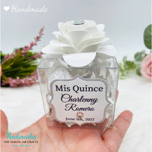 Cargar imagen en el visor de la galería, Elegant Rose on Acetate Box Party Favors, Wedding Favor, Quinceañera Favors – Perfect for Any Occasion