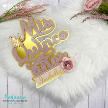 Load image into Gallery viewer, Mis quince anos cake topper for cake decorations
