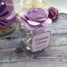 Cargar imagen en el visor de la galería, Elegant Rose on Acetate Box Party Favors, Wedding Favor, Quinceañera Favors – Perfect for Any Occasion