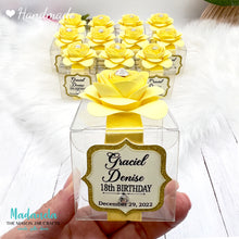 Cargar imagen en el visor de la galería, Elegant Rose on Acetate Box Party Favors, Wedding Favor, Quinceañera Favors – Perfect for Any Occasion
