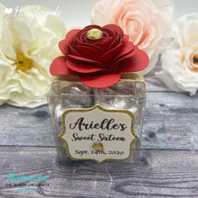 Cargar imagen en el visor de la galería, Elegant Rose on Acetate Box Party Favors, Wedding Favor, Quinceañera Favors – Perfect for Any Occasion