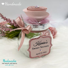 Load image into Gallery viewer, Quinceanera Favors, Weddings Favors, Sweet Sixteen Favors, Baby Shower Favors Jars