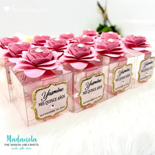 Cargar imagen en el visor de la galería, Elegant Rose on Acetate Box Party Favors, Wedding Favor, Quinceañera Favors – Perfect for Any Occasion