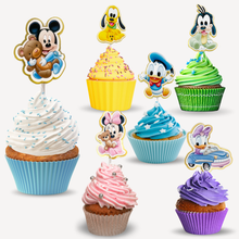 Cargar imagen en el visor de la galería, Baby Mickey Mouse &amp; Friends Cupcake Toppers – Set of 12 | Premium Party Decorations for Kids
