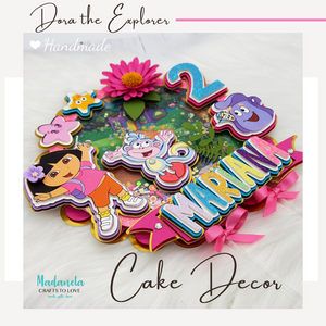 Dora The Explorer Cake Topper, Dora The Explorer Party Decorations, Dora The Explorer Birthday, Dora Shaker 3D Cake Topper