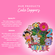 Cargar imagen en el visor de la galería, Dora The Explorer Cake Topper, Dora The Explorer Party Decorations, Dora The Explorer Birthday, Dora Shaker 3D Cake Topper