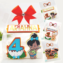 Cargar imagen en el visor de la galería, Bam Bam Favor Box Party, Flintstones Party, Pebbles Goody Box, African American Flintstones Birthday Party Set of Six Boxes