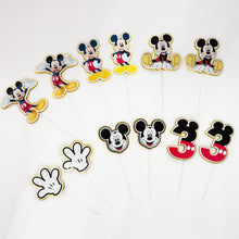 Cargar imagen en el visor de la galería, Handmade Mickey Mouse Cupcake Toppers Disney-themed birthday parties – Set of 12