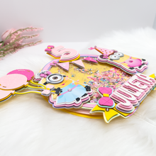 Cargar imagen en el visor de la galería, Handmade Girl Minion Cake Topper: Pink Shaker Birthday Decoration