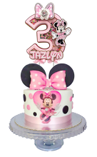 Cargar imagen en el visor de la galería, Personalized Minnie Mouse Shaker Cake Topper: 3D Party Decorations
