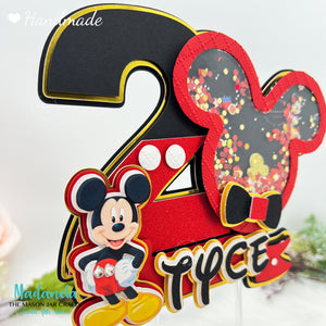 Mickey Mouse Cake Topper, Mickey Shaker Cake Topper, Mickey Cake Decorations, Mickey Party Decorations, Mickey Mouse Birthday