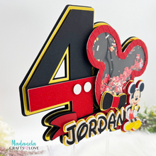 Load image into Gallery viewer, Mickey Mouse Cake Topper, Mickey Shaker Cake Topper, Mickey Cake Decorations, Mickey Party Decorations, Mickey Mouse Birthday