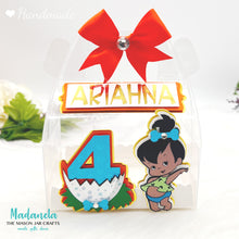 Load image into Gallery viewer, Bam Bam Favor Box Party, Flintstones Party, Pebbles Goody Box, African American Flintstones Birthday Party Set of Six Boxes