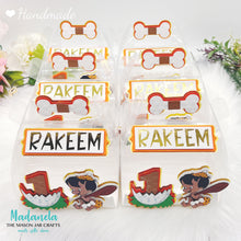 Cargar imagen en el visor de la galería, Bam Bam Favor Box Party, Flintstones Party, Pebbles Goody Box, African American Flintstones Birthday Party Set of Six Boxes