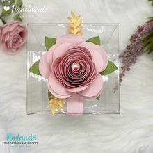 Load image into Gallery viewer, 4x4&quot; Party Favor For Quinceanera Clear Box, Sweet Sixteen, Baby Shower, wedding, Bridal Shower