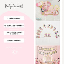 Cargar imagen en el visor de la galería, Customize Birthday Party Party Pack, Customize Cake Topper, Cupcake Toppers, Customize Banners