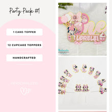 Cargar imagen en el visor de la galería, Customize Birthday Party Party Pack, Customize Cake Topper, Cupcake Toppers, Customize Banners
