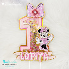Cargar imagen en el visor de la galería, Personalized Minnie Mouse Shaker Cake Topper: 3D Party Decorations