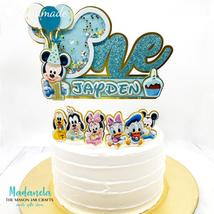 Baby Mickey Mouse & Baby Minnie Mouse Cake Topper, Mickey Shaker Cake Topper, Mickey Cake Decorations, Mickey Party Decorations