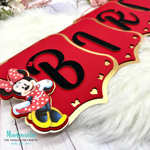 Minnie Mouse Happy Birthday Banner