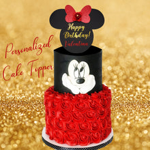 Load image into Gallery viewer, Personalized Birthday Cake Topper Minnie Mouse