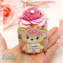 Load image into Gallery viewer, Teddy Bear Candy Box Party Favor, Party Decorations, First Birthday Party, Clear Box Party Favor For Chocolates 10 boxes