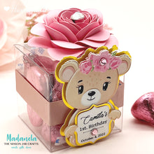 Load image into Gallery viewer, Teddy Bear Candy Box Party Favor, Party Decorations, First Birthday Party, Clear Box Party Favor For Chocolates 10 boxes