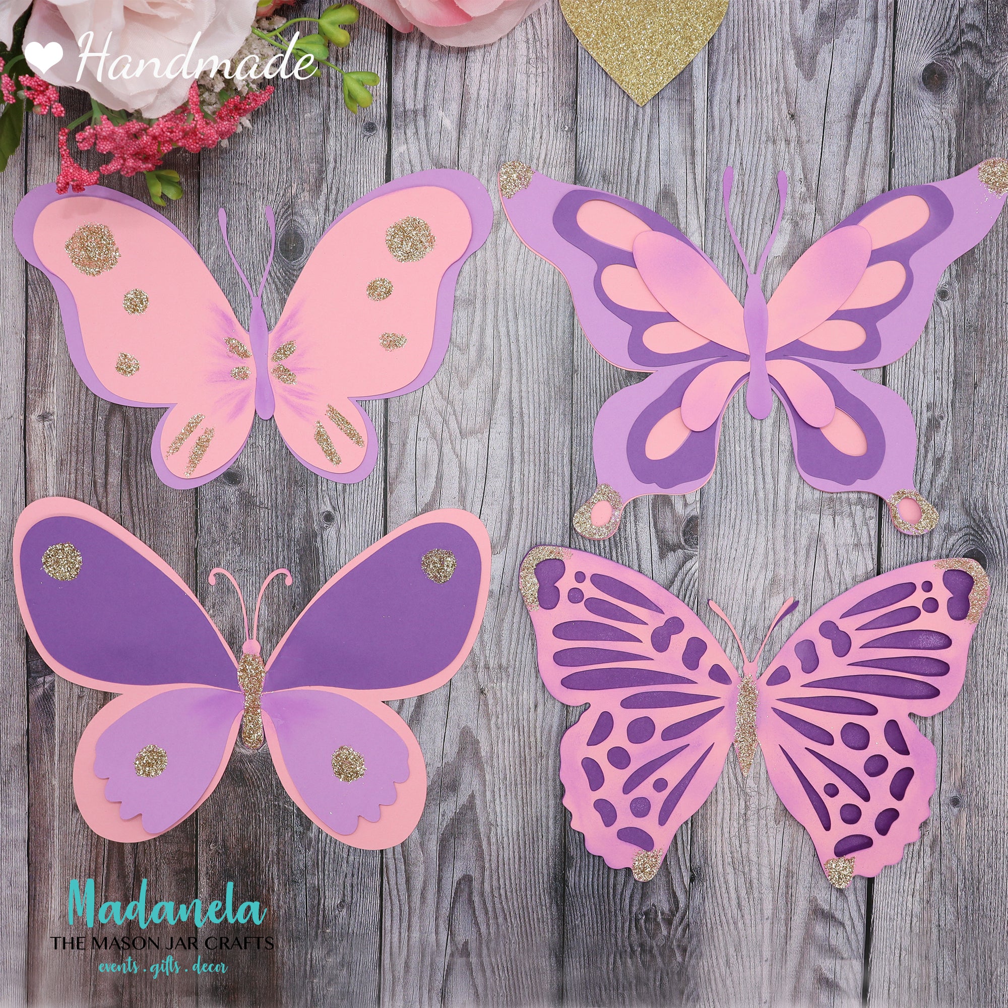 Die-Cut Handmade Paper Butterflies