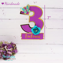 Load image into Gallery viewer, Personalized Birthday Cake Topper Number For Cake Decoration
