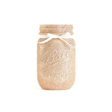 Load image into Gallery viewer, Mason Jars - Glitter Decorated Jars - Center Piece, Weddings, Sweet Sixteen, Quinceanera