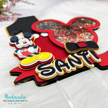 Load image into Gallery viewer, Mickey Mouse Cake Topper, Mickey Shaker Cake Topper, Mickey Cake Decorations, Mickey Party Decorations, Mickey Mouse Birthday