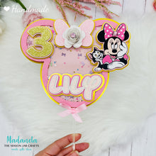Load image into Gallery viewer, minnie-mouse-cake-topper-shaker-number-one-madanela