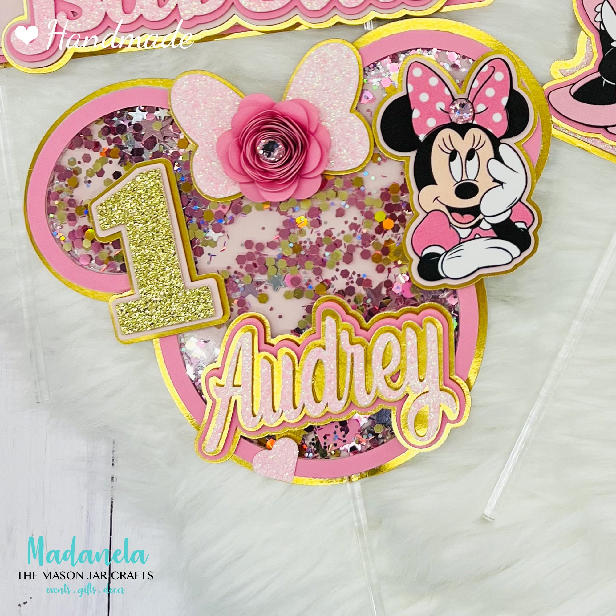 Baby minnie mouse Cake Topper Template Printable Instant Download | Bobotemp